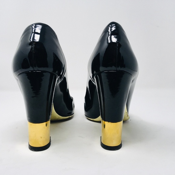 Valentino Garavani VTG leather Heel Gold 38.5 - Picture 6 of 8